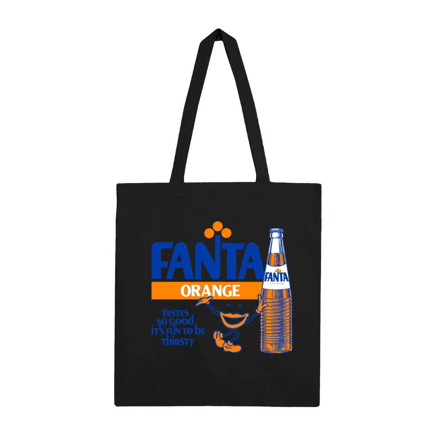 Fanta Orange Black Tote Bag