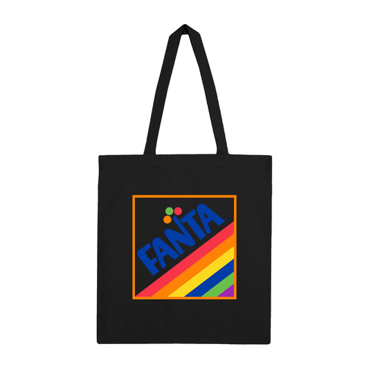 Fanta Rainbow Black Tote Bag