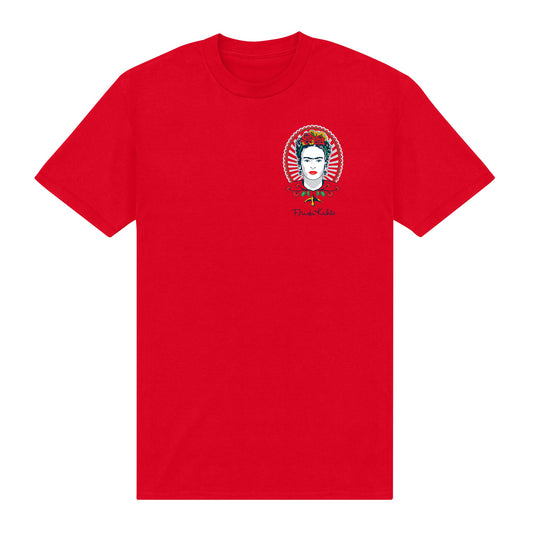 Frida Kahlo Chest Graphic Red T-Shirt