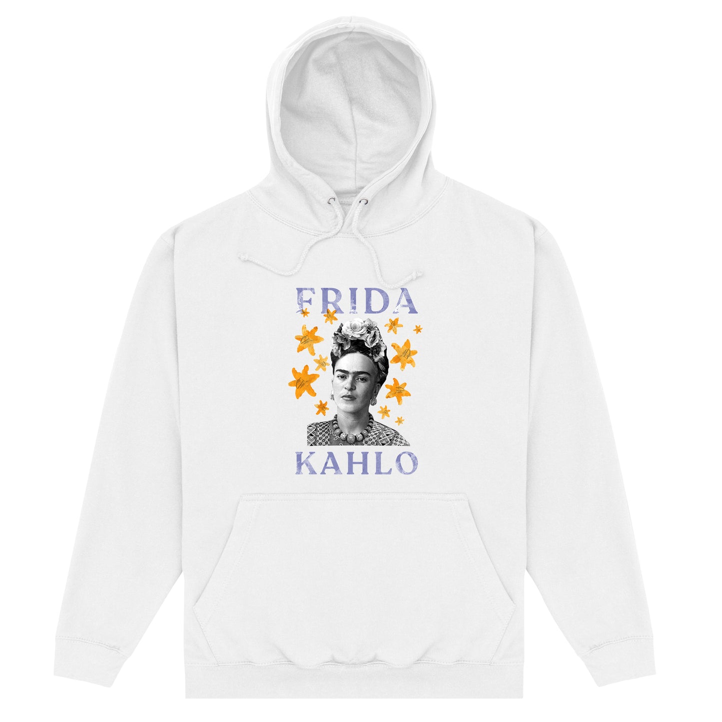 Frida Kahlo Star Graphic White Hoodie