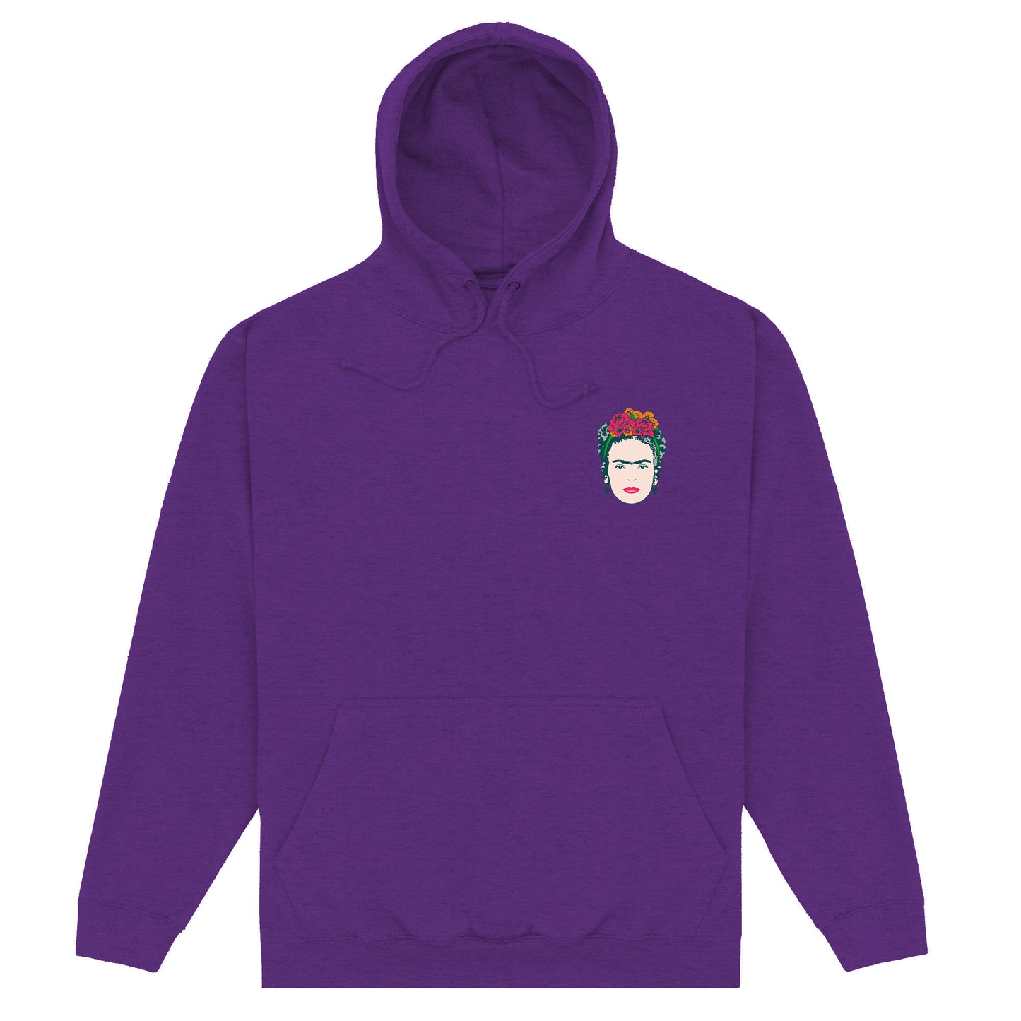 Frida Kahlo Small Illustration Purple Hoodie