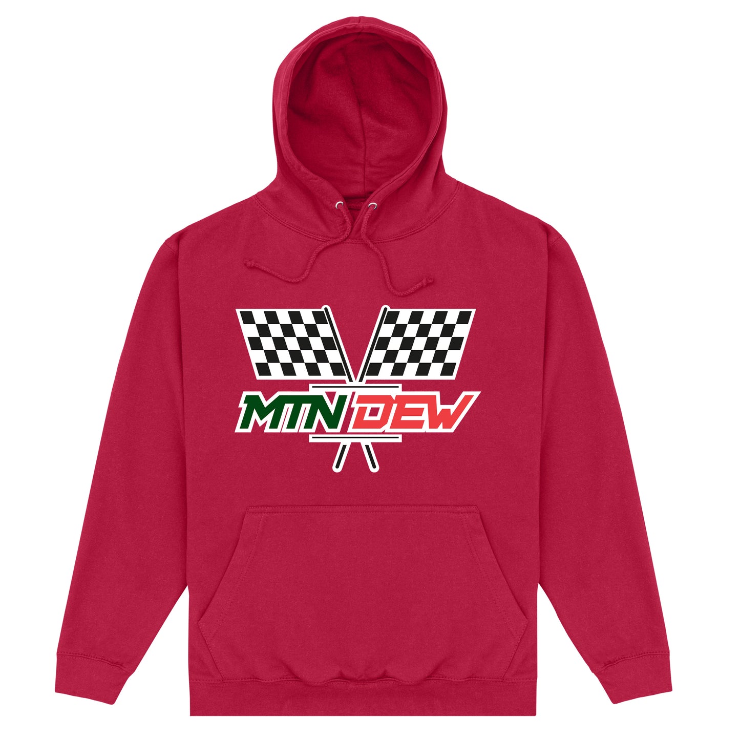 Mountain Dew Racing Flags Red Hot Chilli Hoodie