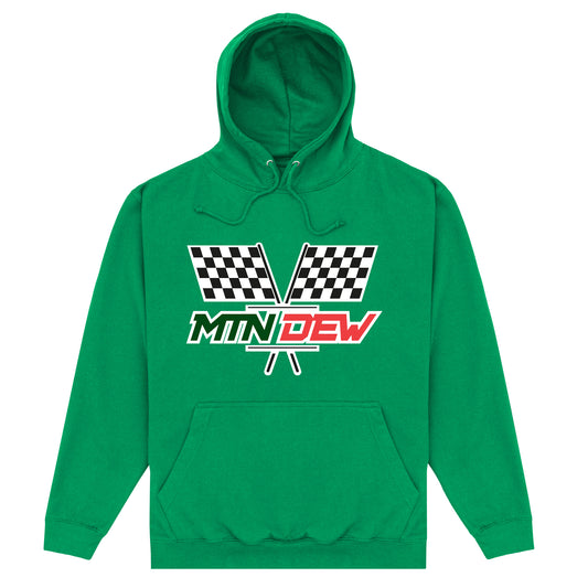 Mountain Dew Racing Flags Kelly Green Hoodie