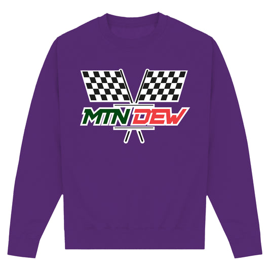 Mountain Dew Racing Flags Purple Sweatshirt