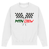 Mountain Dew Racing Flags White Sweatshirt