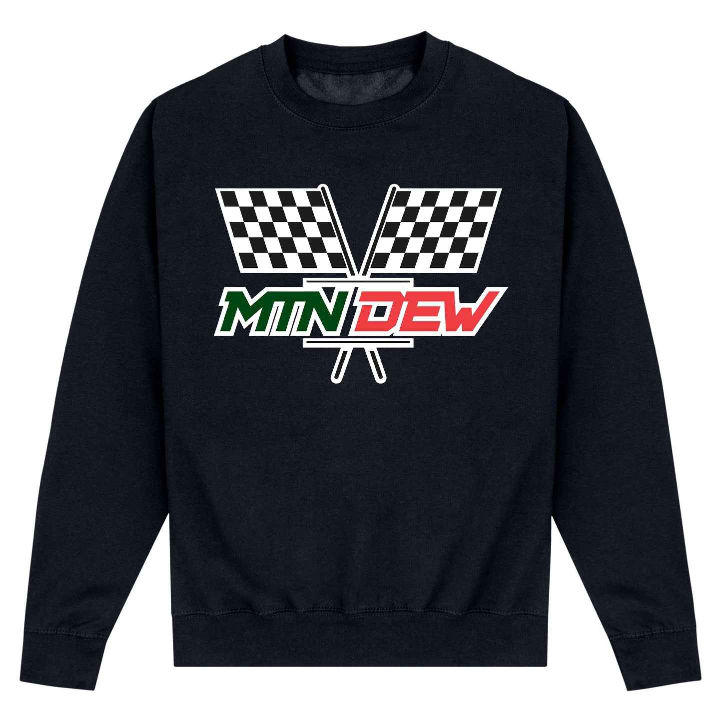 Mountain Dew Racing Flags Black Sweatshirt