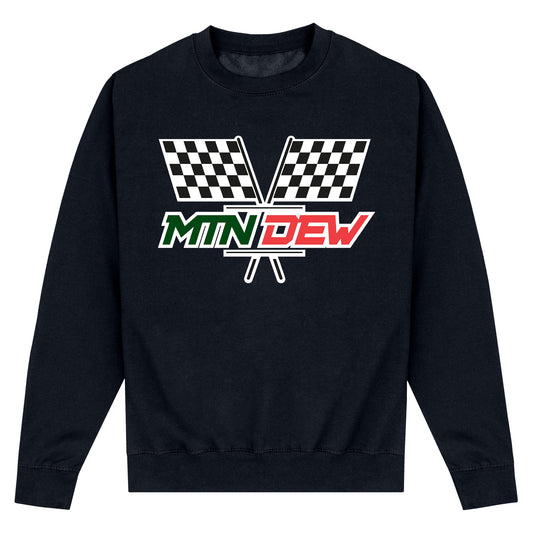 Mountain Dew Racing Flags Black Sweatshirt