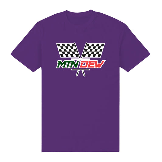 Mountain Dew Racing Flags Purple T-Shirt