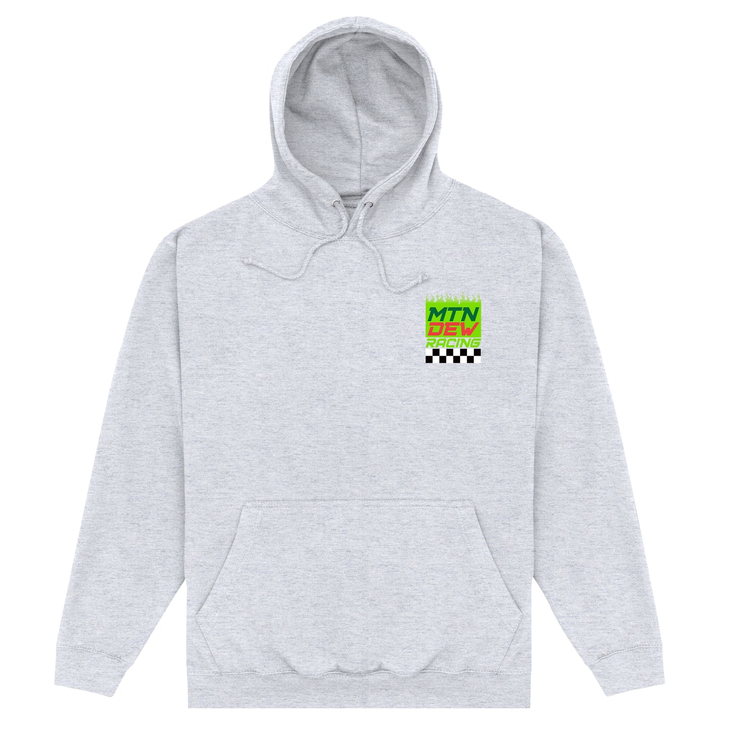 Mountain Dew Check Chest Heather Grey Hoodie