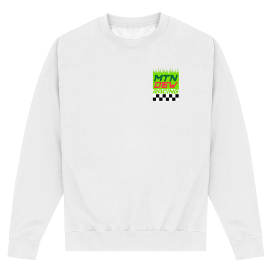 Mountain Dew Check Chest White Sweatshirt