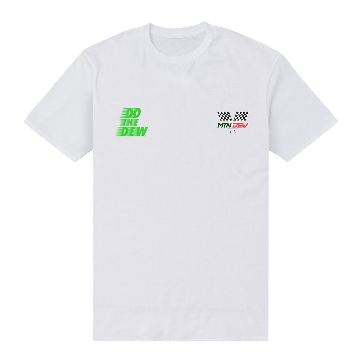 Mountain Dew Racing Slogan White T-Shirt