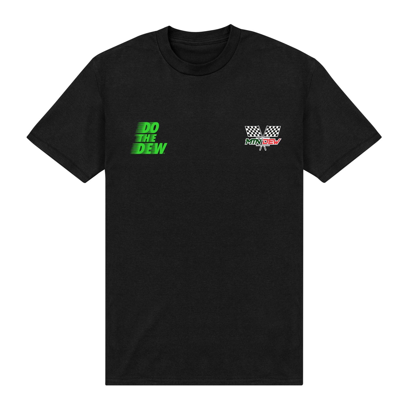 Mountain Dew Racing Slogan Black T-Shirt