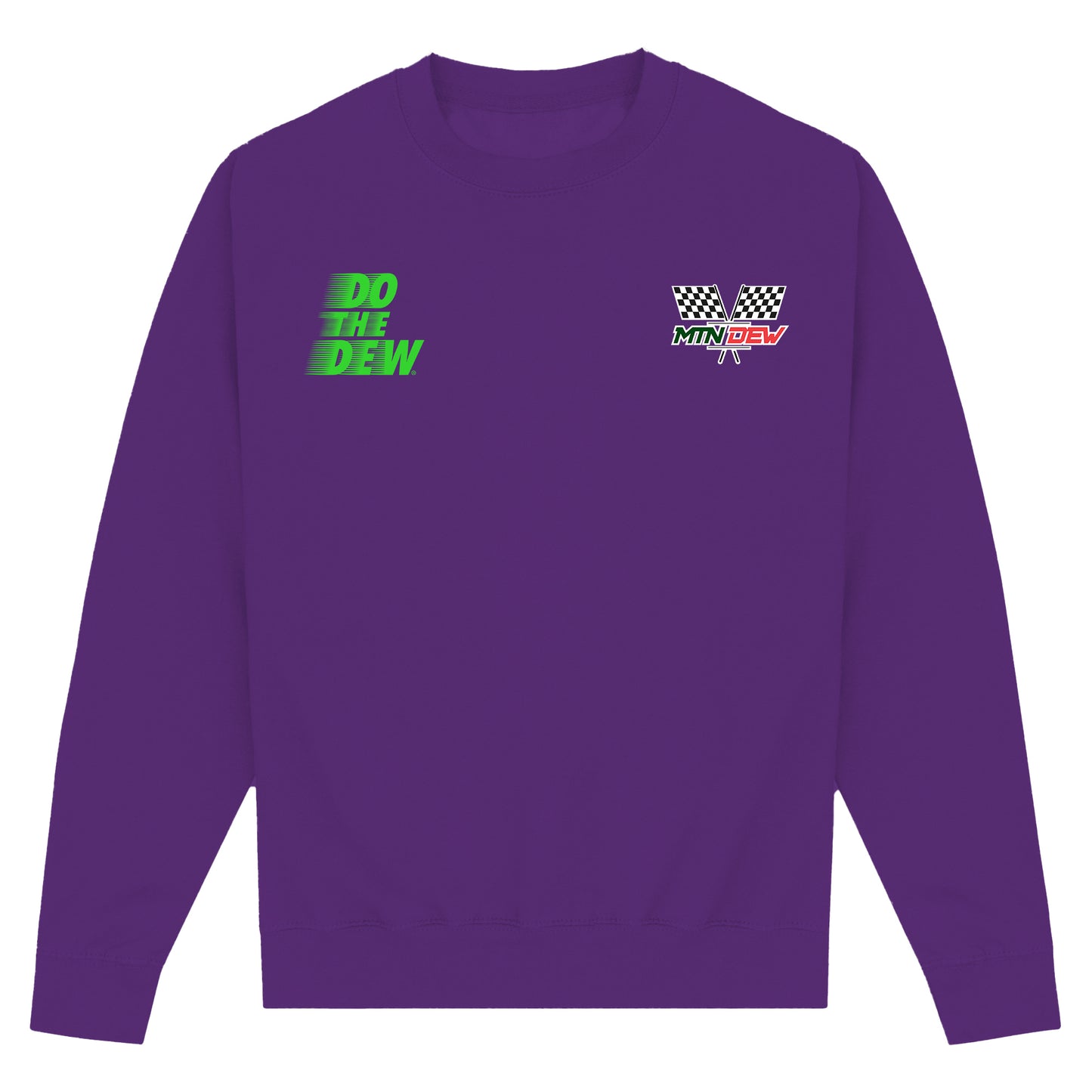 Mountain Dew Racing Slogan Purple Sweatshirt