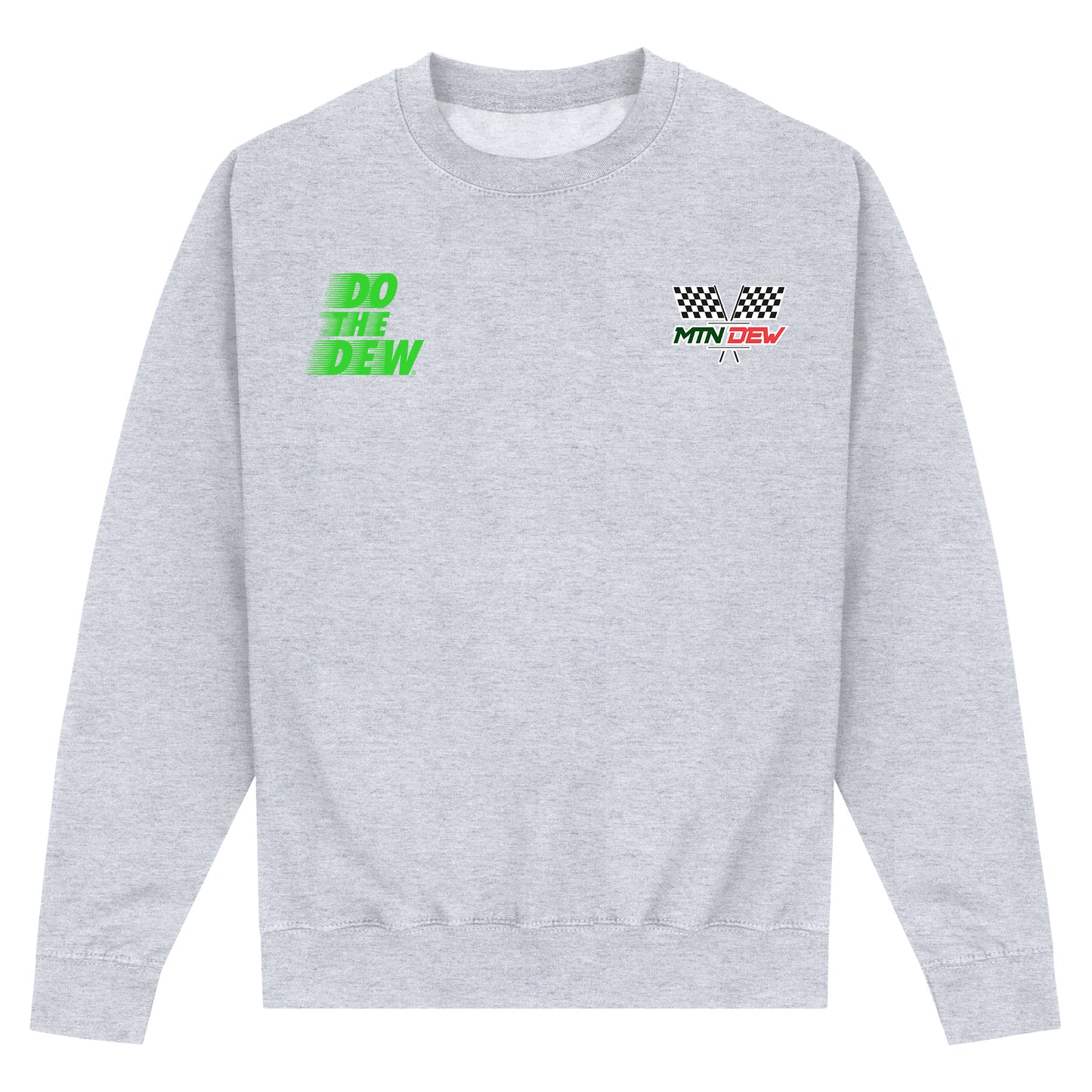 Mountain Dew Racing Slogan Heather Grey Sweatshirt