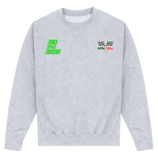 Mountain Dew Racing Slogan Heather Grey Sweatshirt