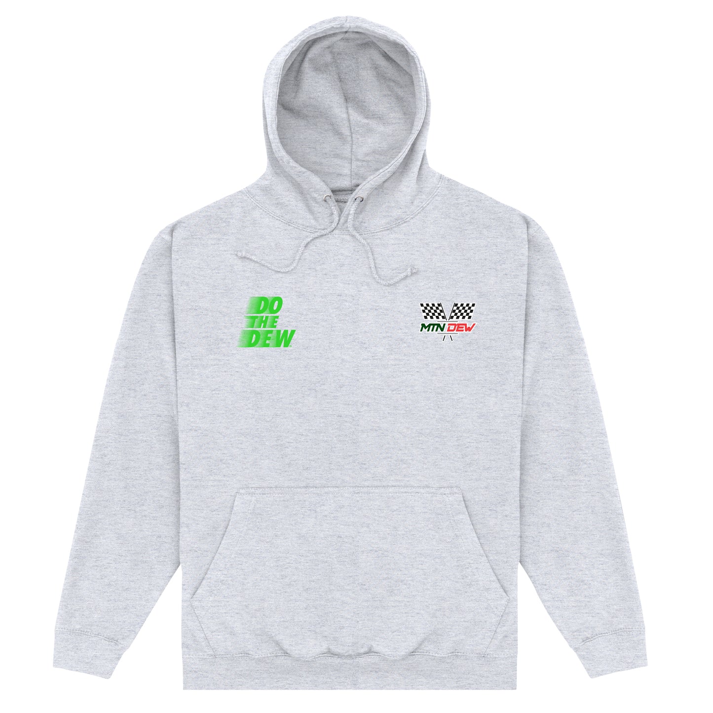 Mountain Dew Racing Slogan Heather Grey Hoodie