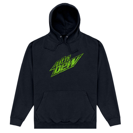 Mountain Dew Speckled Logo Black Hoodie