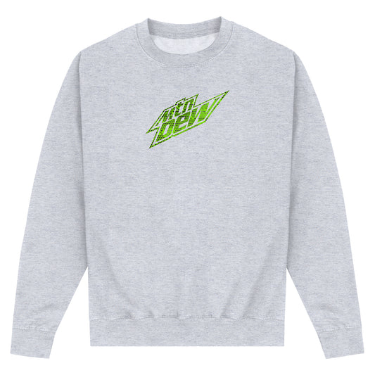 Mountain Dew Speckled Logo Heather Grey Sweatshirt