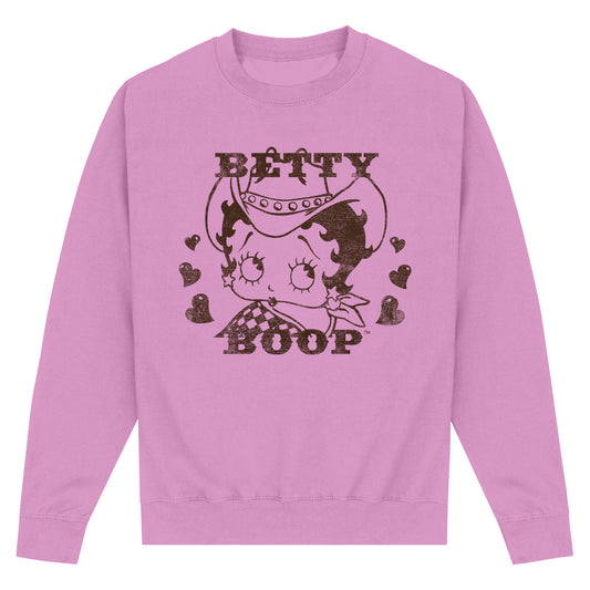 Betty Boop Cowgirl Lavender Sweatshirt