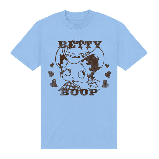 Betty Boop Cowgirl Light Blue T-Shirt