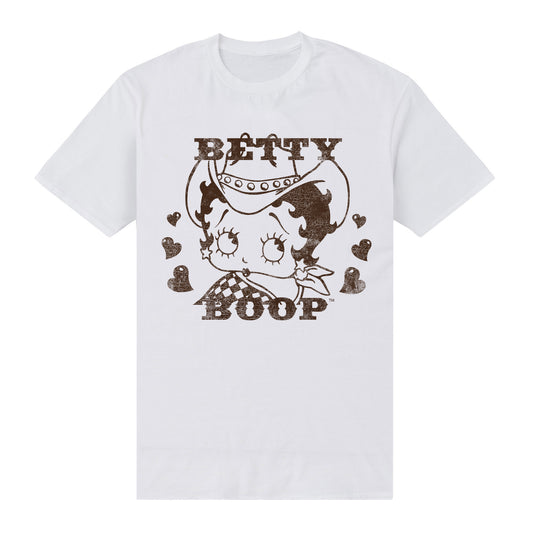 Betty Boop Cowgirl White T-Shirt