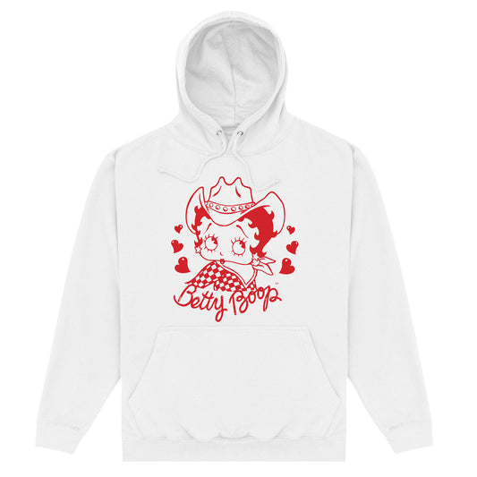 Betty Boop Country Girl White Hoodie