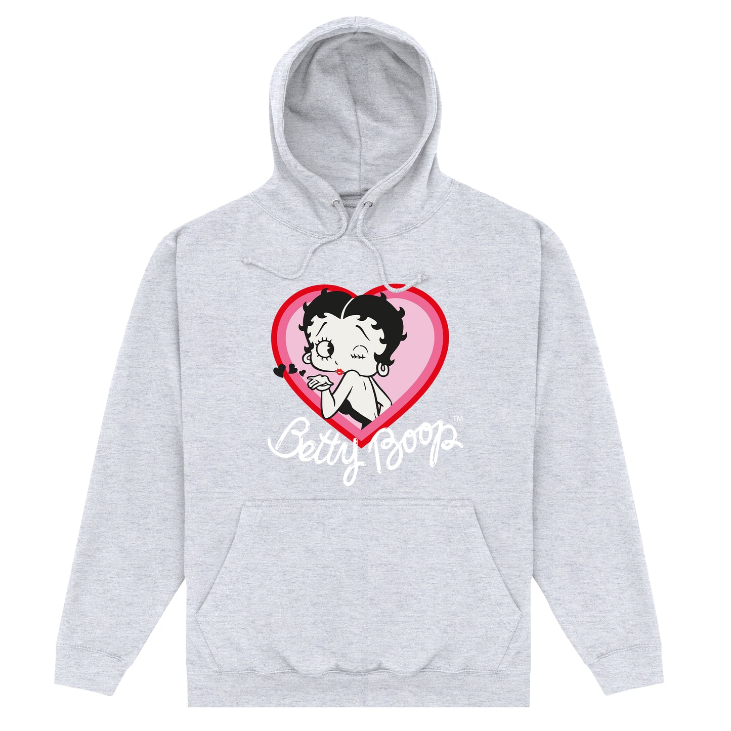 Betty Boop 'Blow A Kiss' Heather Grey Hoodie