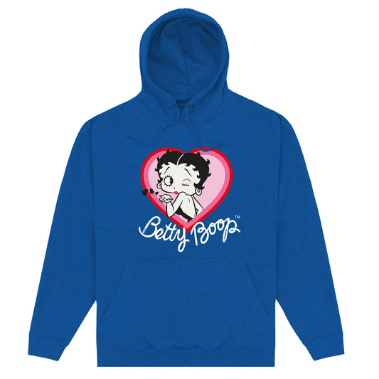 Betty Boop 'Blow A Kiss' Royal Blue Hoodie