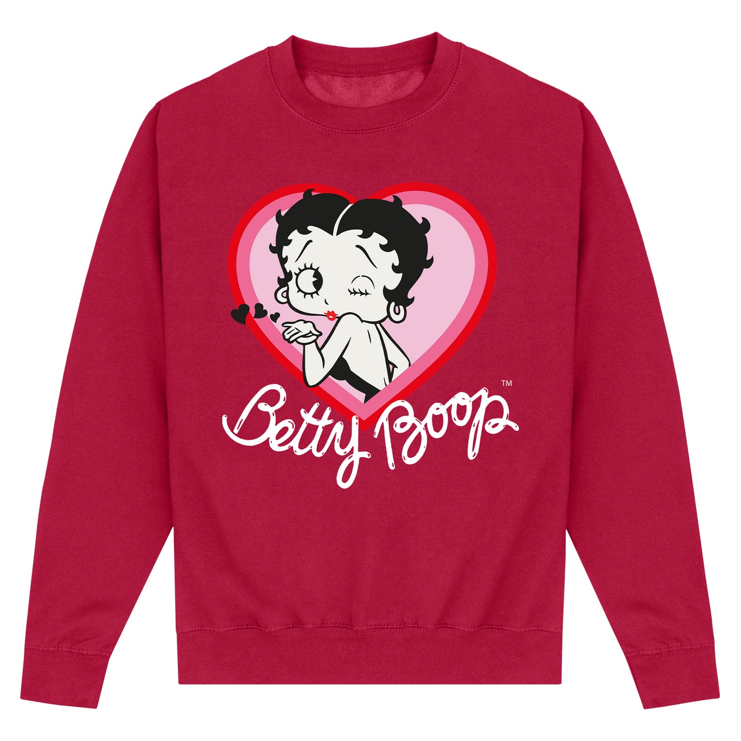 Betty Boop 'Blow A Kiss' Red Hot Chilli Sweatshirt