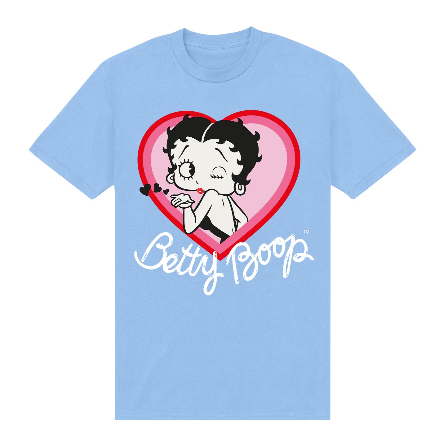 Betty Boop 'Blow A Kiss' Light Blue T-Shirt