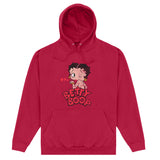 Betty Boop Faded Graphic Print Red Hot Chilli Hoodie