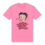 Betty Boop Faded Graphic Print Azalea T-Shirt