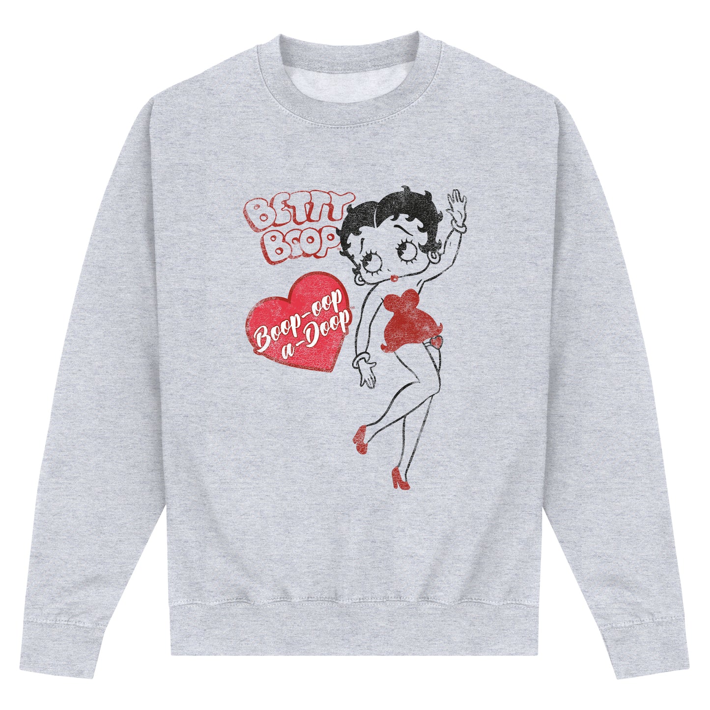 Betty Boop Oop-A-Doop Heather Grey Sweatshirt