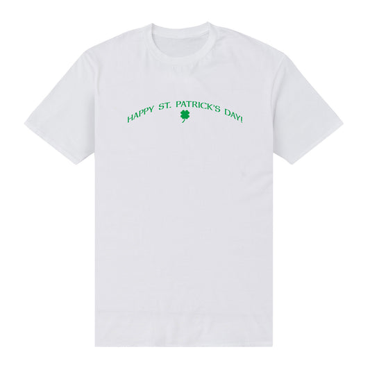 Happy St.Patrick's Day Clover White T-Shirt