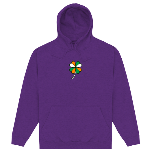 Irish Flag Clover Purple Hoodie