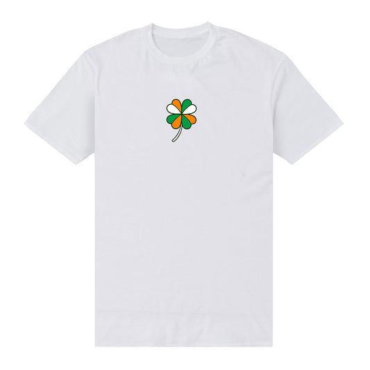 Irish Flag Clover White T-Shirt