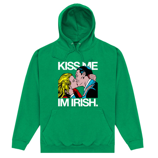 Kiss Me I'm Irish Kelly Green Hoodie