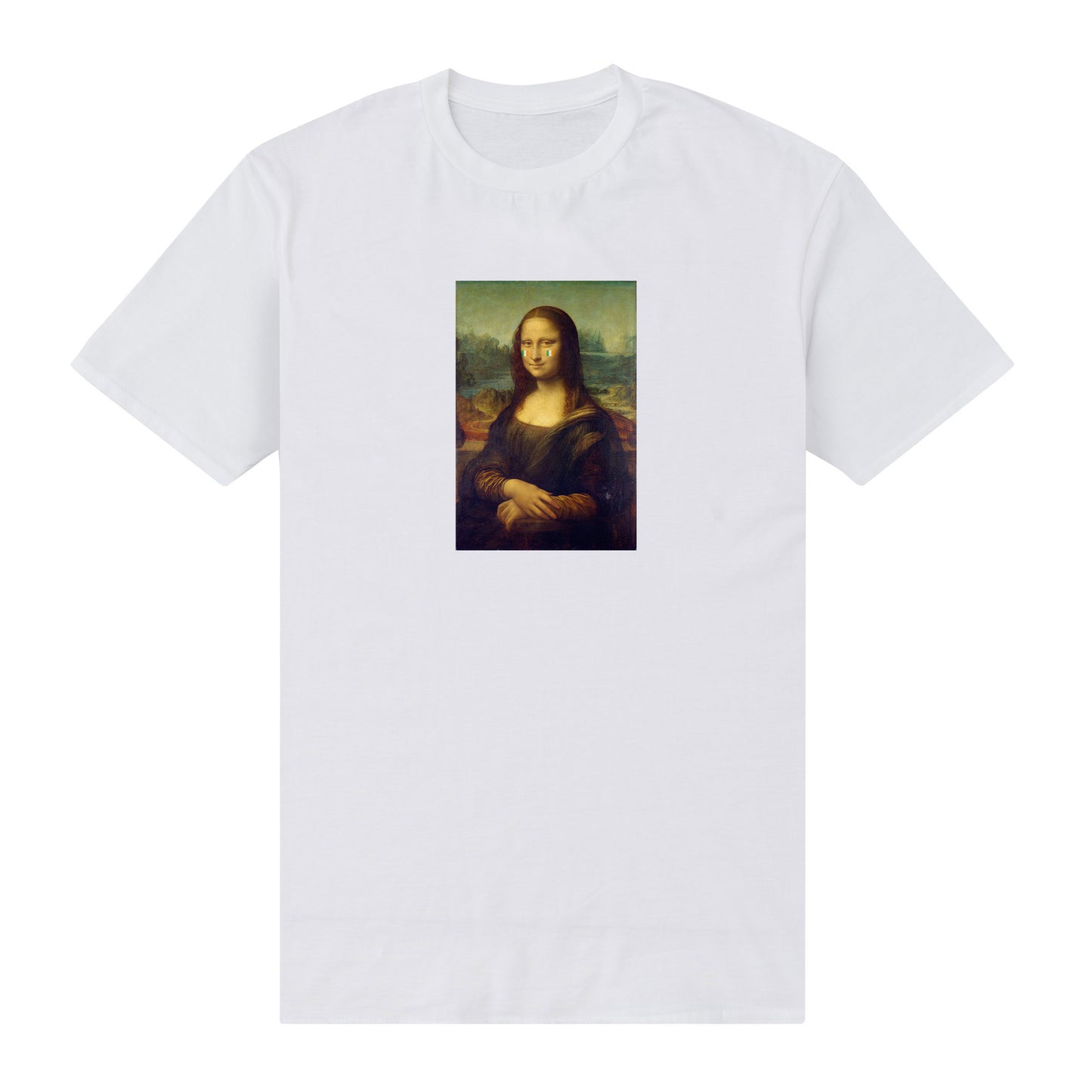 Mona Lisa St.Patrick's Day White T-Shirt