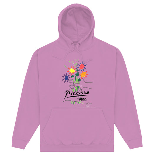 Picasso Flowers of Peace Lavender Hoodie