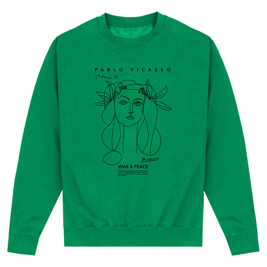 Picasso War & Peace Kelly Green Sweatshirt