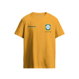 Brazil 1994 CBD Emblem Football Heritage Mustard T-Shirt