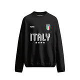 Italy Football Legends Vintage 4 Star Crest Black Sweatshirt