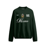 Mexico 1986 Vintage Football Heritage  Evergreen Sweatshirt
