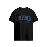Oxford Dark Academia Varsity Black T-Shirt