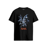 Official Yu-Gi-Oh! Blue-Eyes White Dragon Lightning  Black T-Shirt