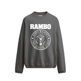 Rambo John Rambo First Blood Emblem Slate Grey Sweatshirt