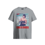 Rambo Like A Boss Athletic Grey T-Shirt