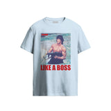 Rambo Like A Boss Sky Blue T-Shirt