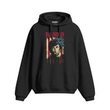 Rambo American Flag Vintage Portrait Black Hoodie