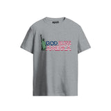 God Bless America Statue of Liberty Graphic  Athletic Grey T-Shirt
